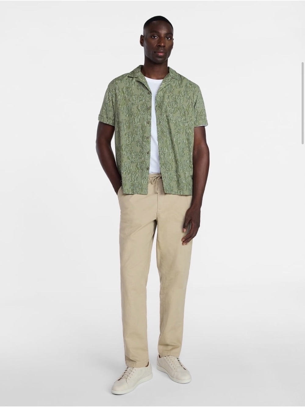 George Men’s Weekend Chino Pull-On Pants XL 40-42 Khaki Stretch Straight Leg - Picture 14 of 15
